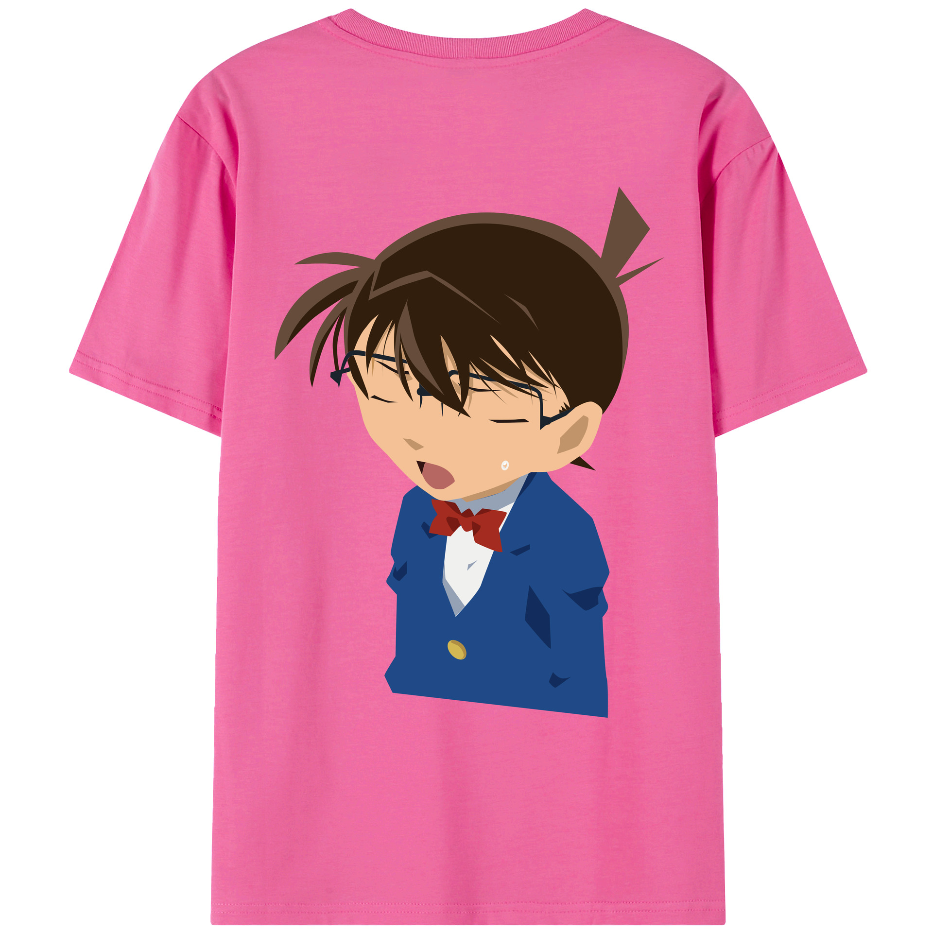 （画像用） 名探偵コナン 江戸川 コナン Detective Conan Conan Edogawa レディース半袖Tシャツ(バックプリント)
